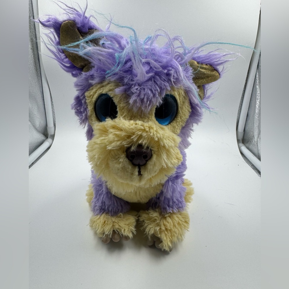 Moose Toys Scruff A Luvs Cutie Cuts Purple & Cream Dog Soft Plush Toy 8''